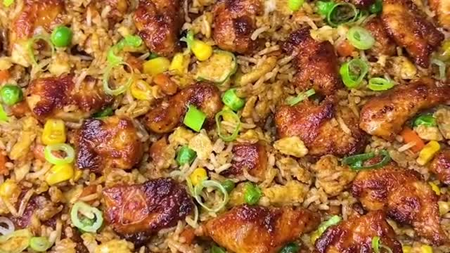 New recipe High Protein Crispy Chicken Fried Rice! #shorts