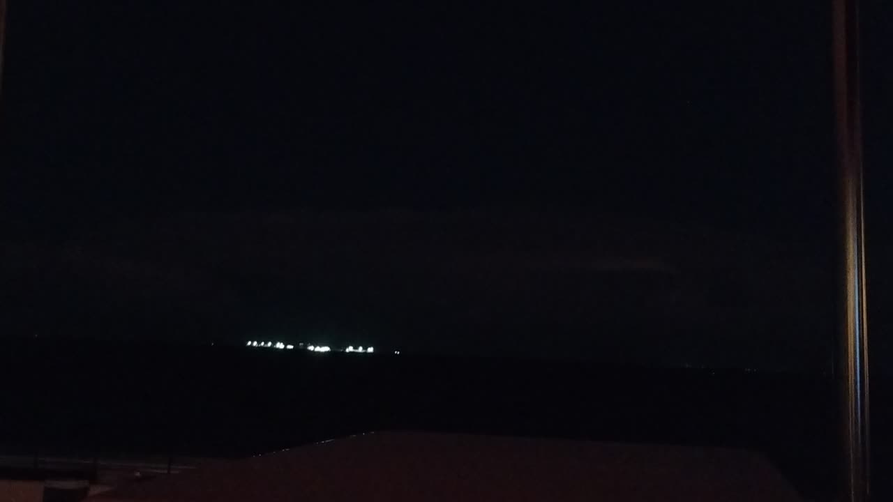 Lightening from the cruise boat