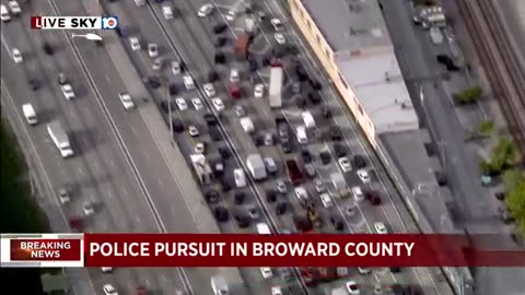 Car crashes during chase on I-95