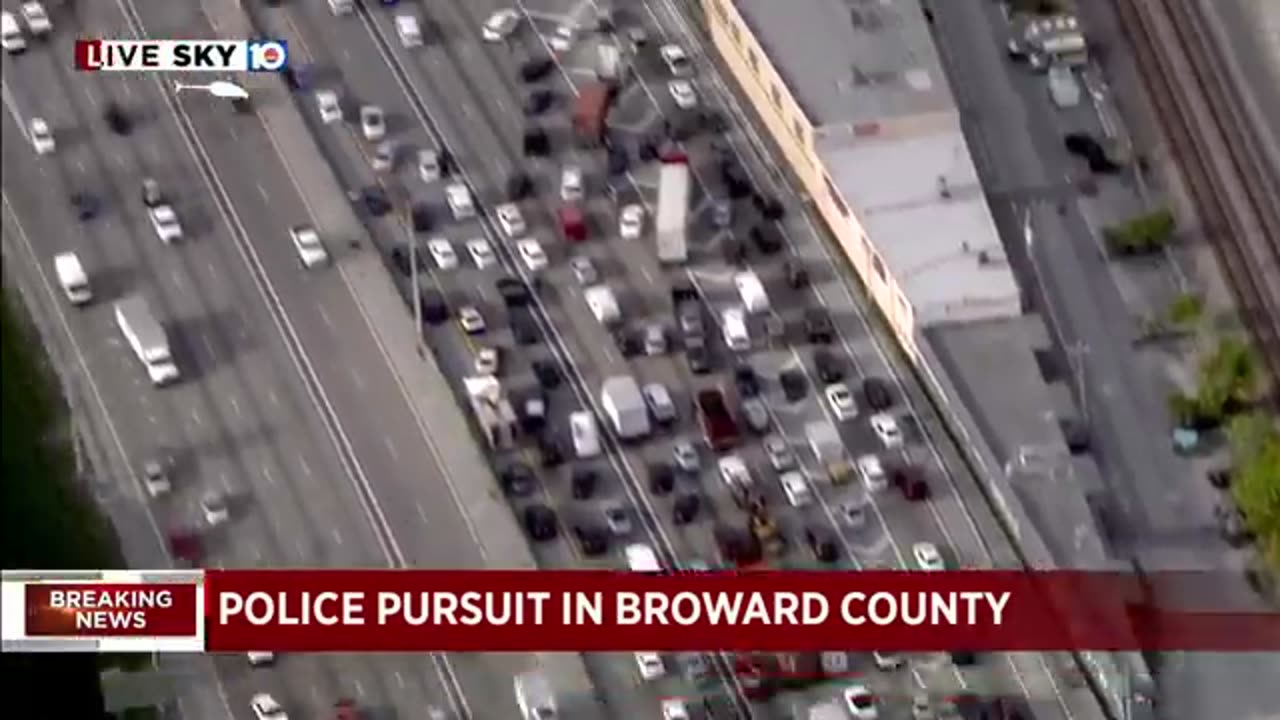 Car crashes during chase on I-95