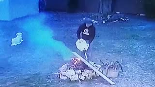 Stoking a Fire with New Gas Can Leaves Lawn in Flames