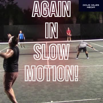 QUICK HANDS WINS THE POINT AT THE NET!