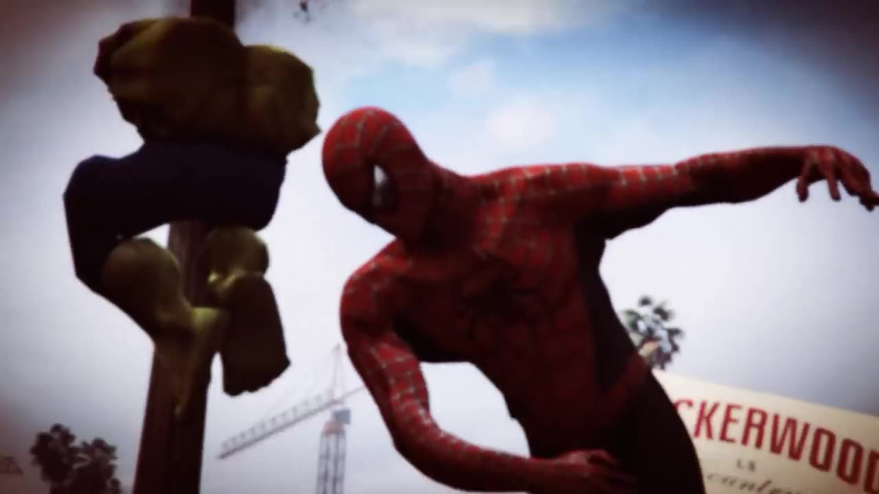 hulk and spiderman fight