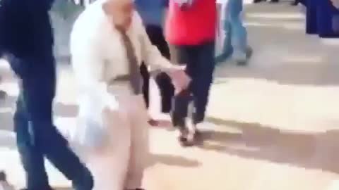 Dancing old man