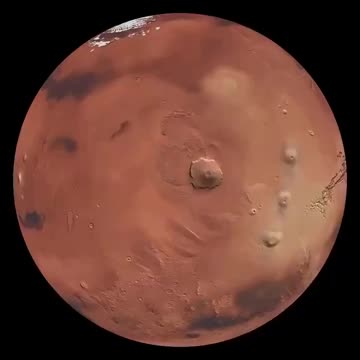 A full rotation of the planet Mars