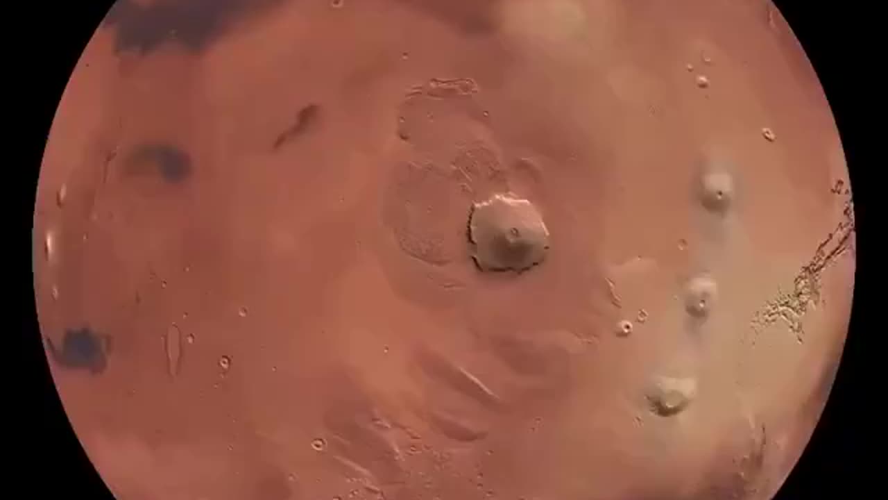 A full rotation of the planet Mars