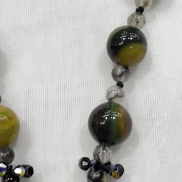 Handmade + Knotting Unique 21” Statement Necklace with 925 Silver, Jade, Agate