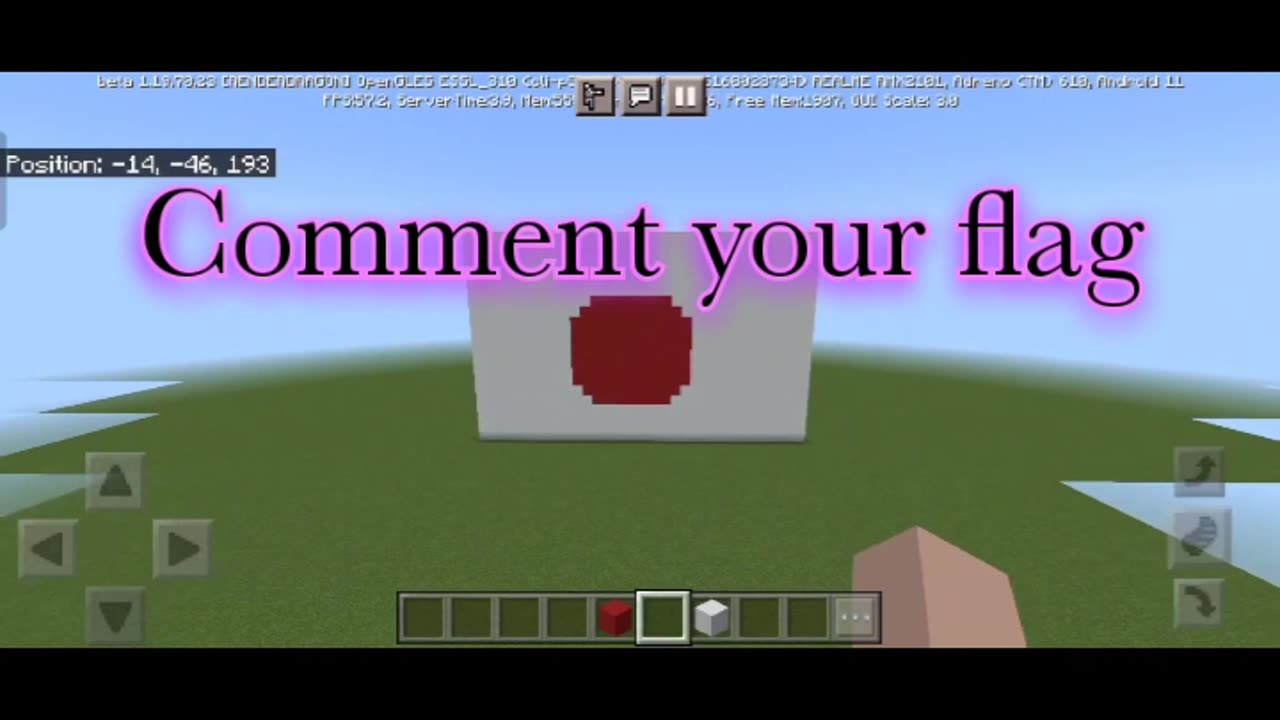 Indonesia flag in Minecraft