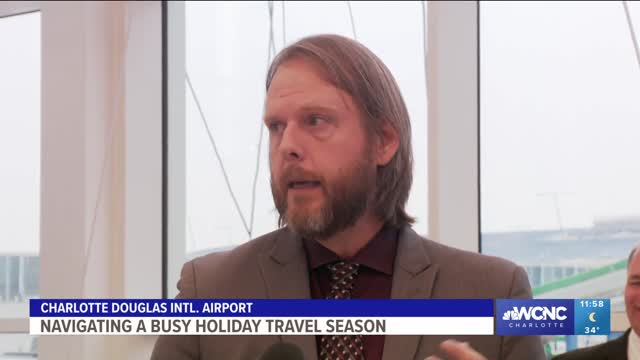 Christmas travel going strong at Charlotte Douglas Airport