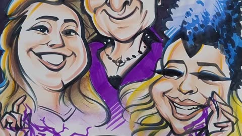 Hocus Pocus Family Caricature at LA County Fair!