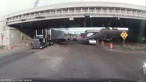 Truck Takes Out School Bus