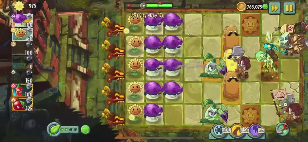 Plants vs Zombies 2 Lost City - Day 17