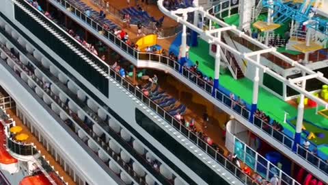 This is probably the biggest cruise ship ever. It's a beautiful ride