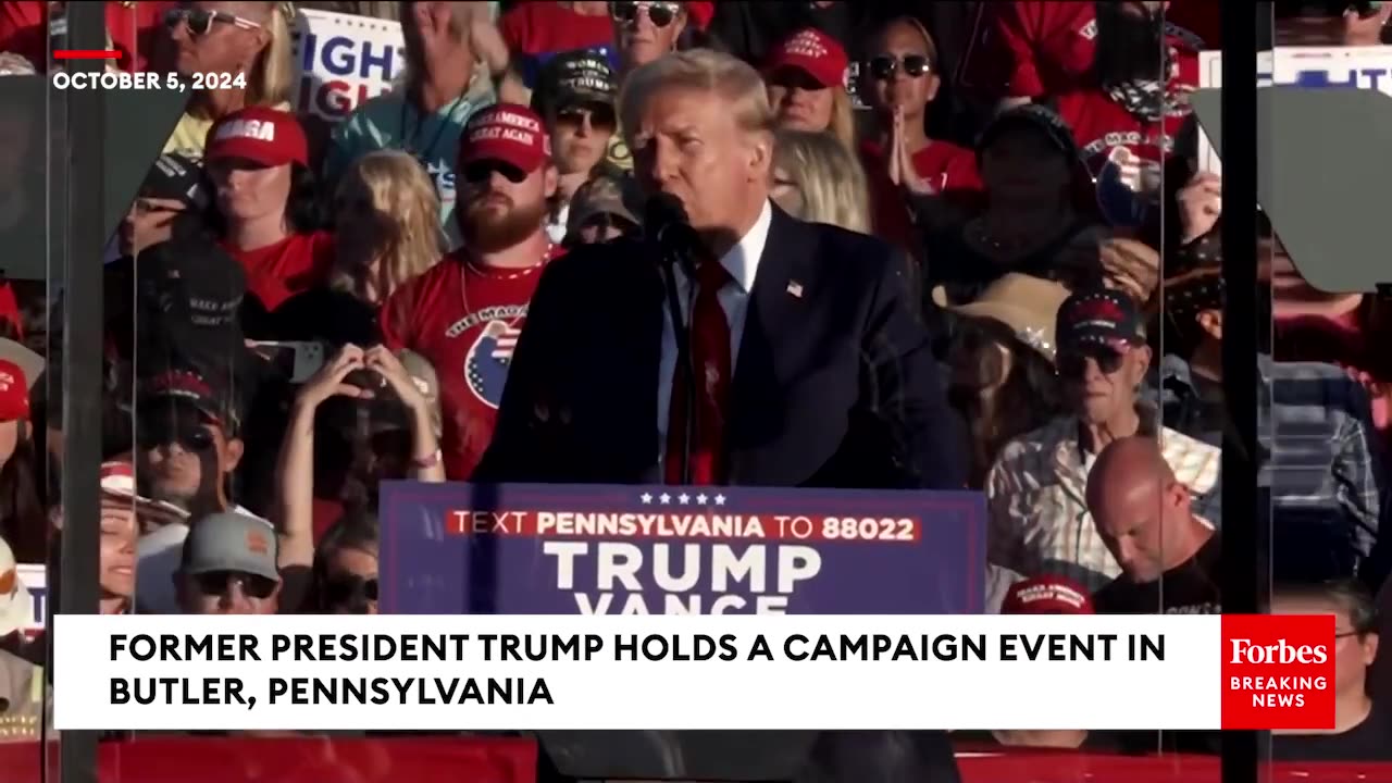 BREAKING NEWS- Trump Opens His Speech At Campaign Event In Return To Butler, Pennsyvlania