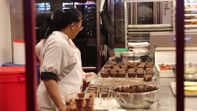 People working in Carlo's bakery at The Venetian in Las Vegas.