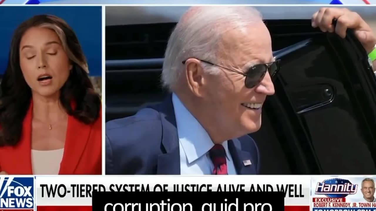 Our two tier justice system and the Bidens. Tulsi Gabbard breaks it down.