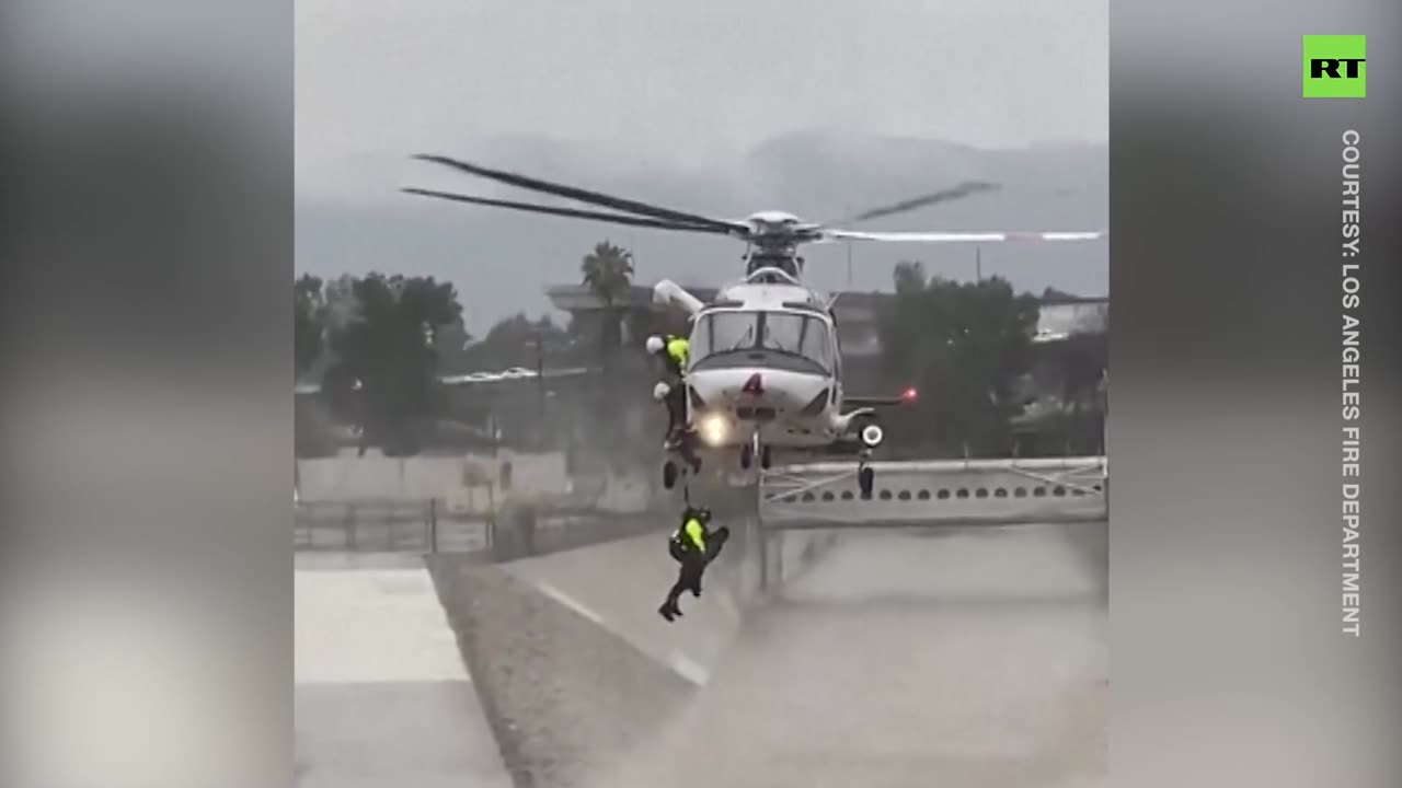 Rescues underway as LA hit by heavy floods