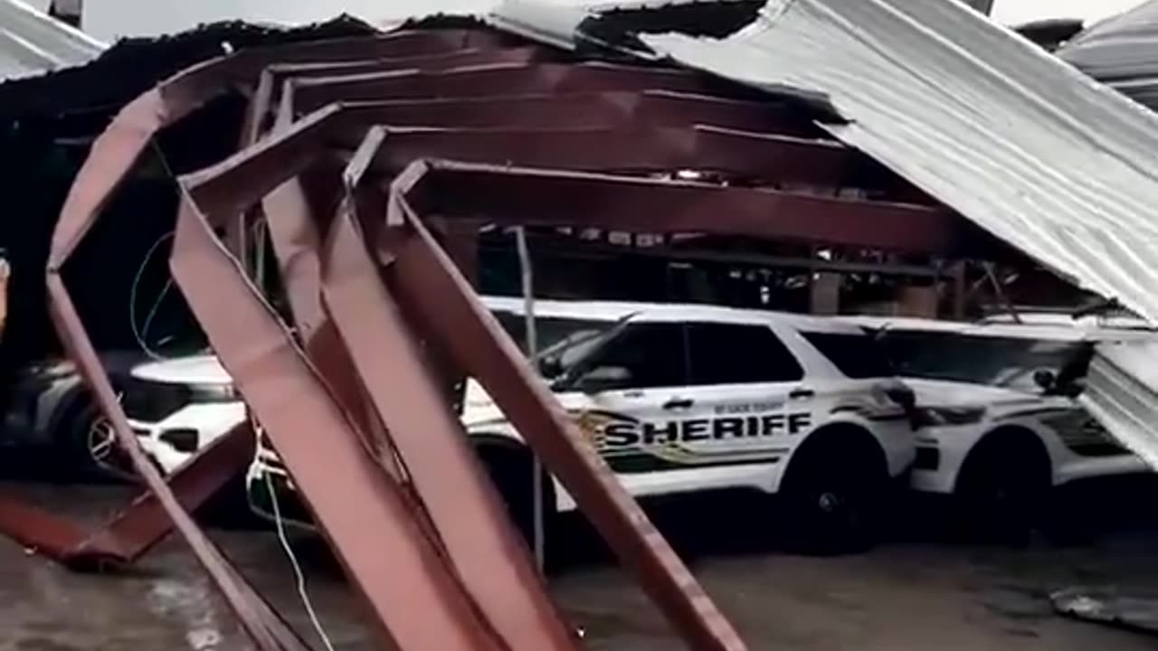 St. Lucie County Sheriff’s Office was struck by a tornado ahead of Hurricane Milton’s landfall