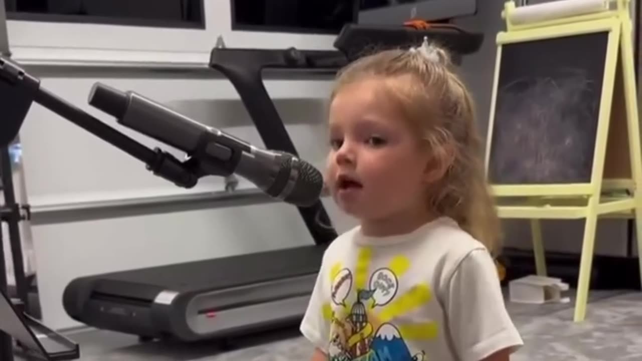 little girl singing