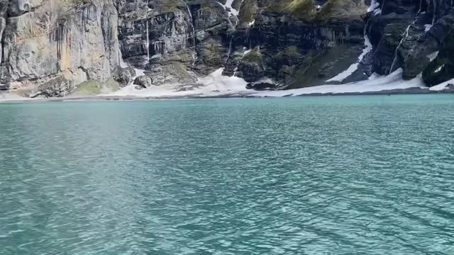 Beautiful alpine lake.. Oeschinensee🇨🇭 🎥