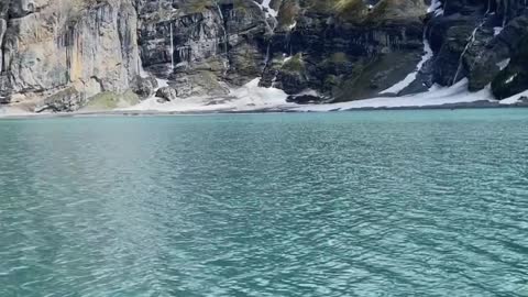 Beautiful alpine lake.. Oeschinensee🇨🇭 🎥