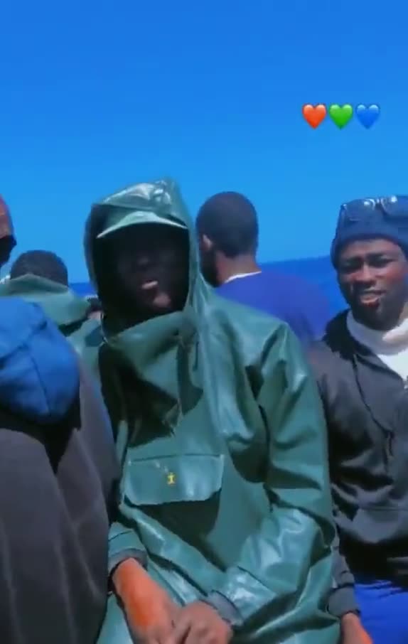 Before landing in Europe, migrants throw their old Smartphones into the sea.