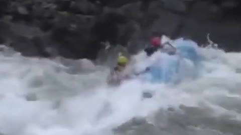 Danger water rafting