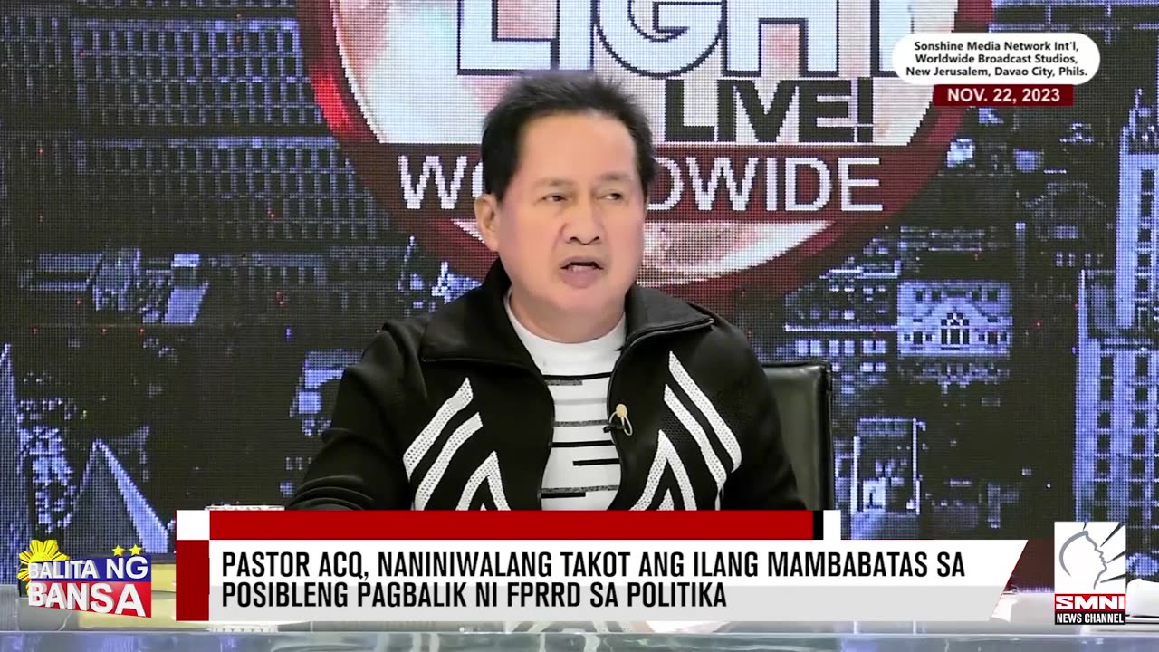 Pastor ACQ, naniniwalang takot ang ilang mambabatas sa posibleng pagbalik ni FPRRD sa politika