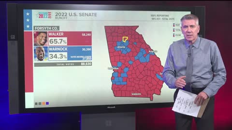 Georgia runoff election County by county breakdown