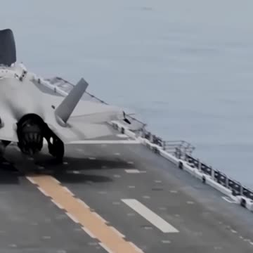 F-35B Short-Range Ship and AV-8B Harrier Vertical Takeoff