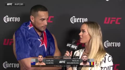 Carlos Ulberg_ 'I am Glad I Got the Job Done Early' _ UFC 281 Quick Hits w_ Laura Sanko