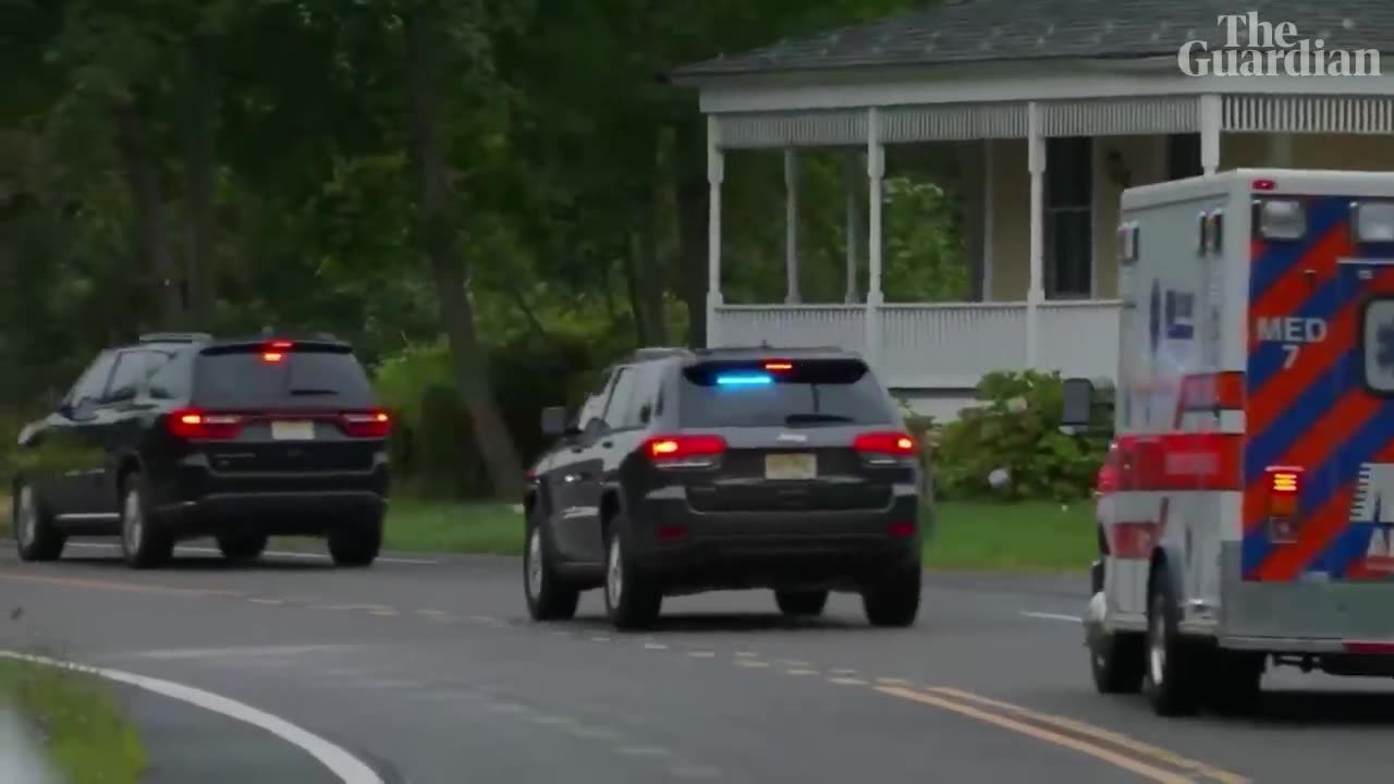 Donald Trump convoy leaves New Jersey