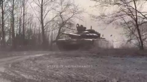 Russian tanks on the outskirts of Kiev