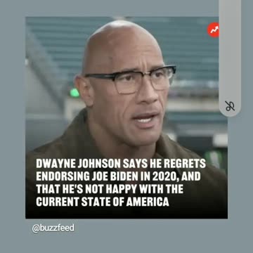 The rock regrets endorsed back in 2020 4/8/24