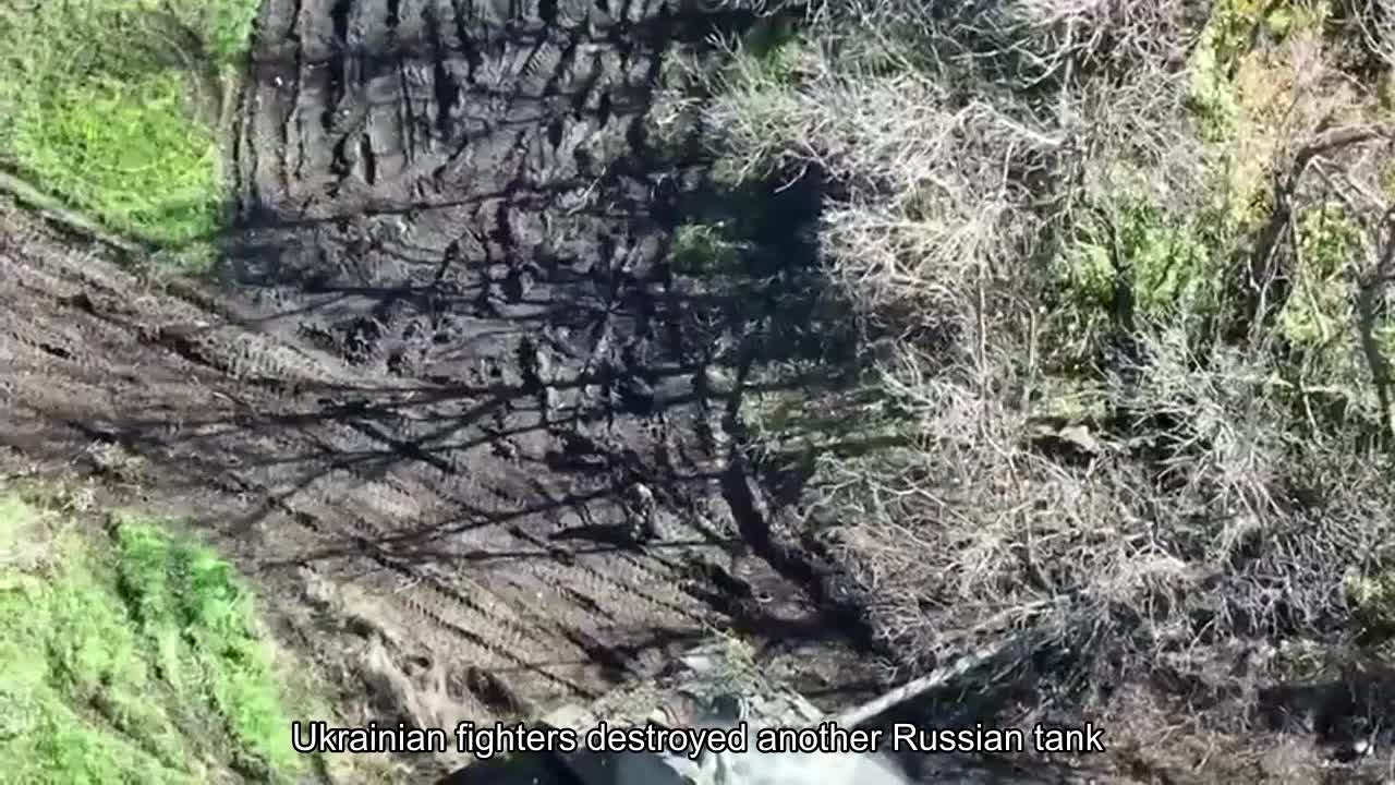 Ukrainian fighters destroyed another Russian tank