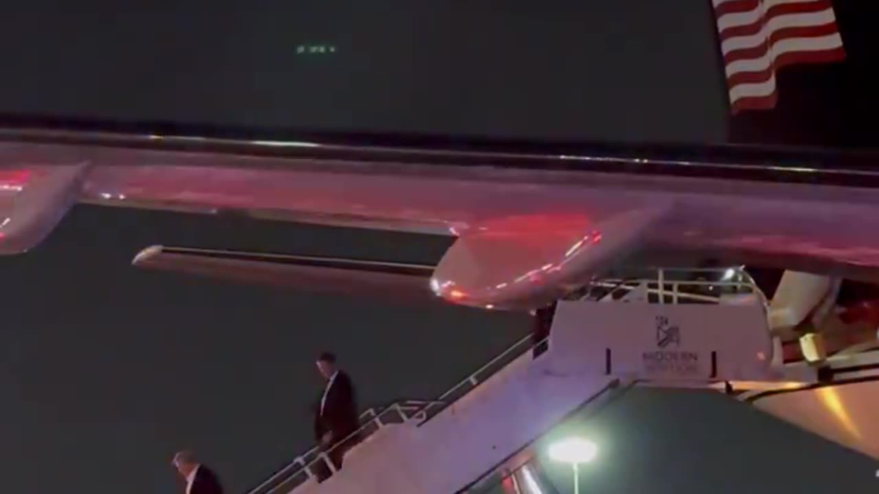 Trump lands in NY at 2AM. This man is a beast!