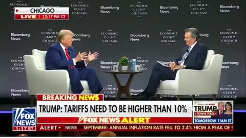 Trump Destroys Bloomberg Editor in Chief Onstage | Audience Erupts in Laughter and Applause