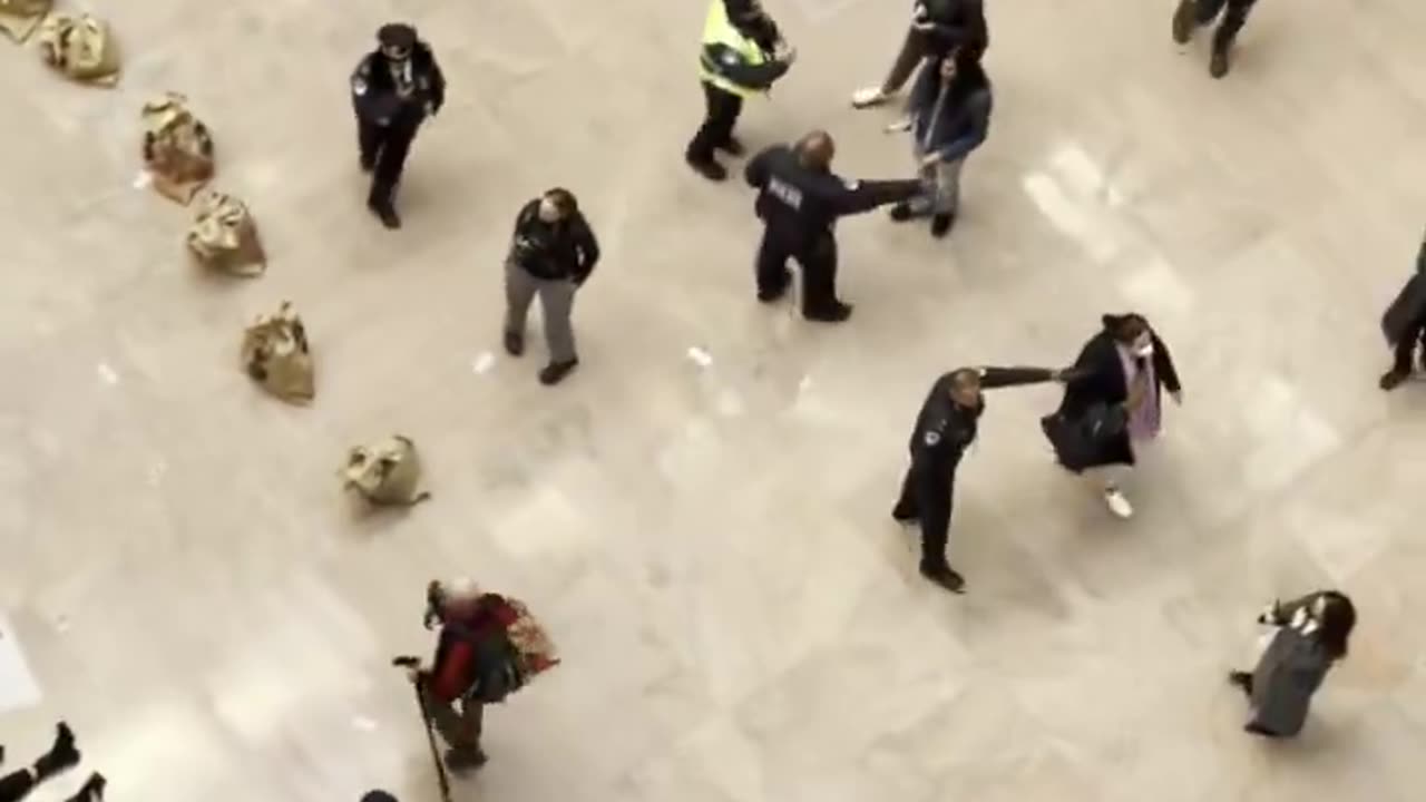 Anti-Israel Protestors Show Up Inside The Hart Senate Office Building