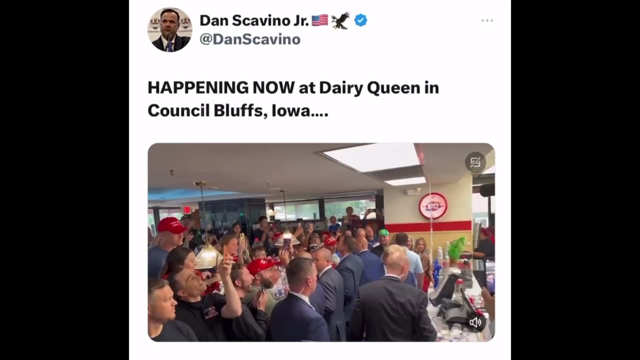 Trump Visits the Local Dairy Queen in Council Bluffs