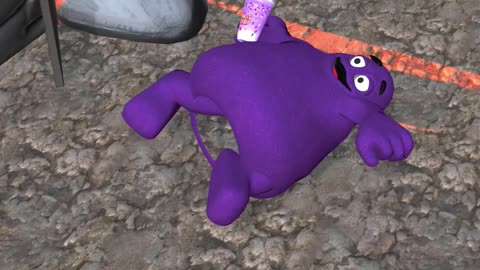 OHIO Sleeping Room Party Party Grimace Shake #shorts Grimace Birthday Party.