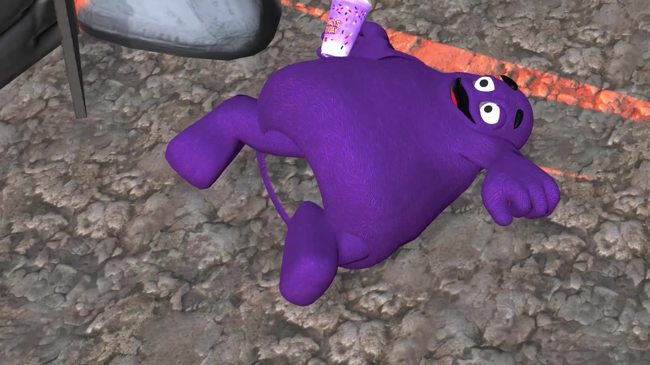 OHIO Sleeping Room Party Party Grimace Shake #shorts Grimace Birthday Party.