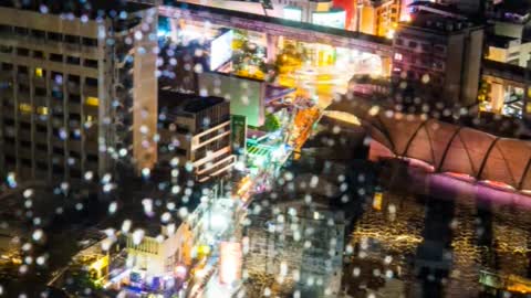 Bangkok Thailand rainy day time lapse