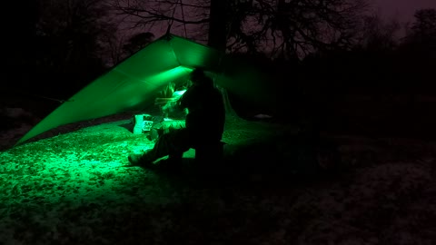 Under a tarp. Wildcamping. Nightlapse. 13th Dec 2022