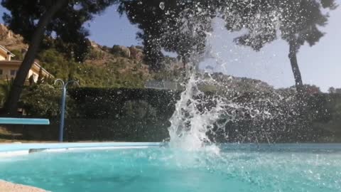 piscine saut jeter