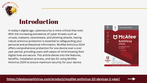 McAfee Antivirus 2024 | 1 Device, 1 Year | Antivirus