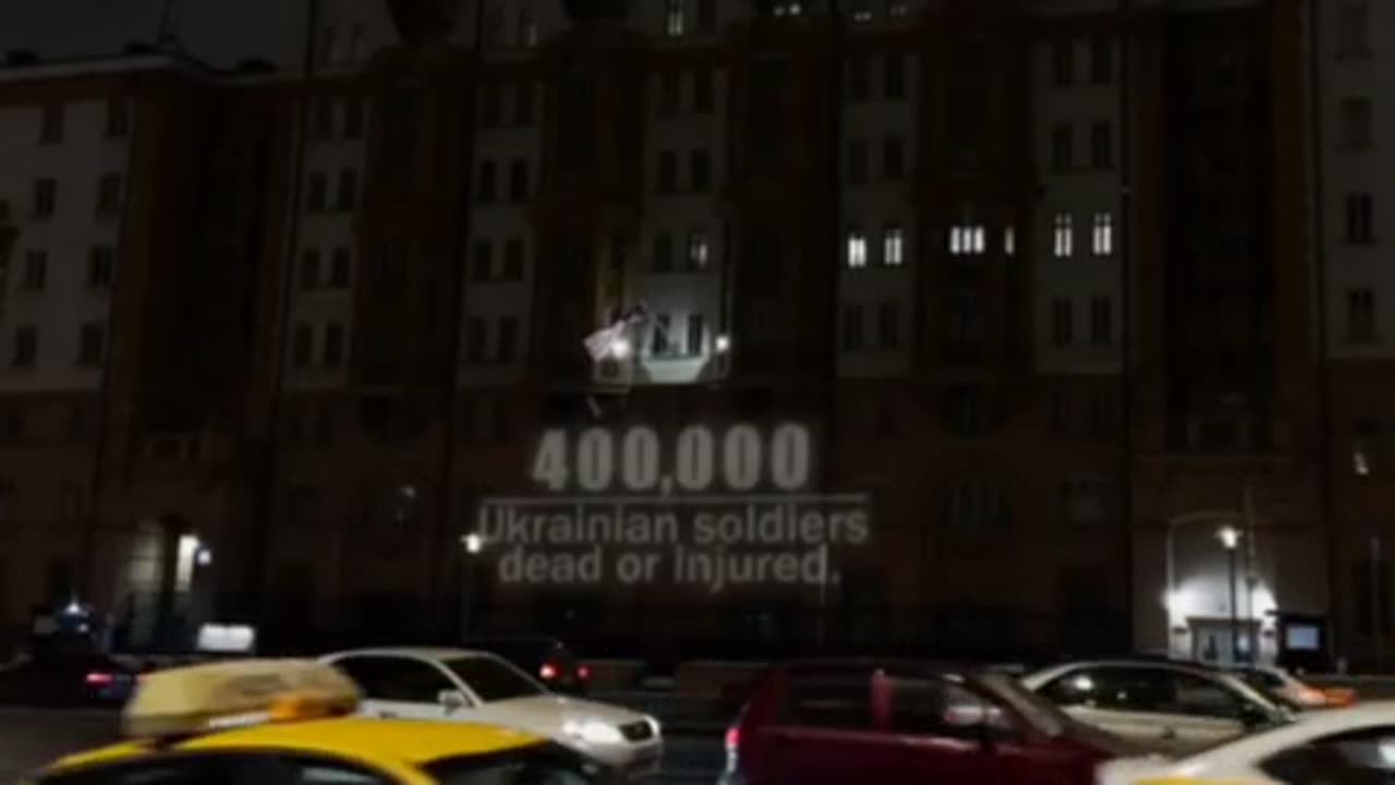 THIS IS OUTSIDE THE U.S. EMBASSY IN MOSCOW