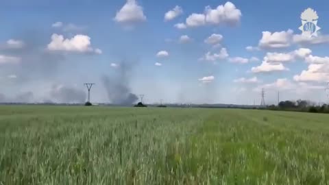 The work of guards with self-propelled artillery units "Goździk"