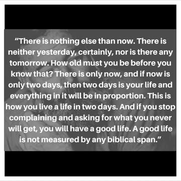 living in the present || Ernest Hemingway