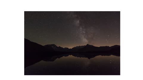 Beautiful Timelapse of the Night Sky with Reflections in a Lake