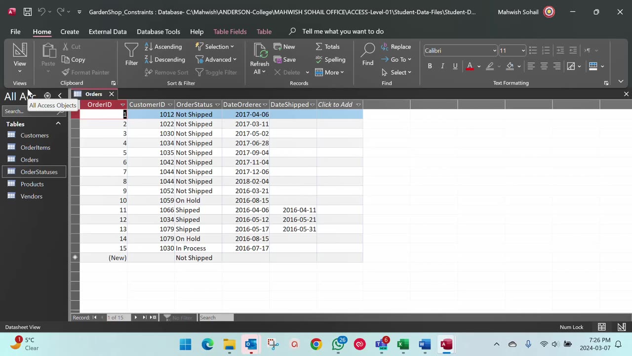 Access | Chapter 02 | Assessment 13